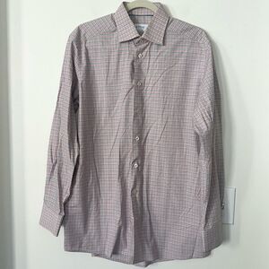 ETON Checkered Print Men’s Dress Shirt 42/16.5